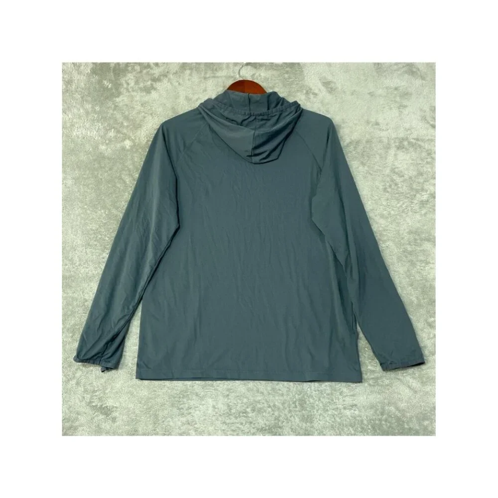 Eddie Bauer Solarfoil Hoodie Men's S Gray Slate Long Sleeve Lightweight
